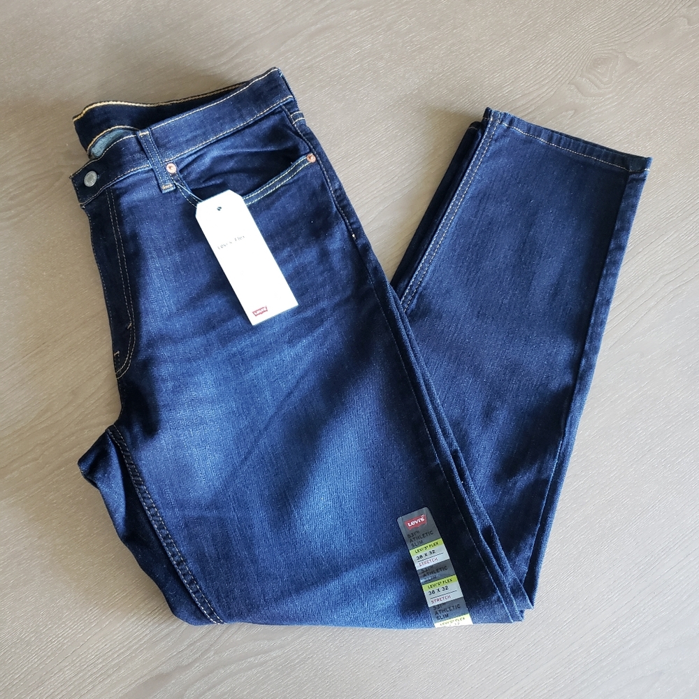 NWT Levi's Flex Men's Dark Indigo Slim Jeans